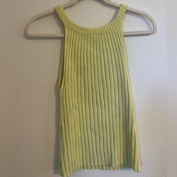 Anthropologie Yellow Knit Tank Top Size Small - Picture 5 of 6